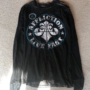 Reversible Affliction long sleeve mens shirt